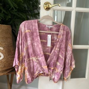 Young Fabulous & Broke Wrapped Crop Shirt